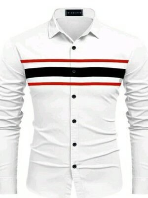 Dennis Lingo Men’s Solid Slim Fit Cotton Casual Shirt with Spread