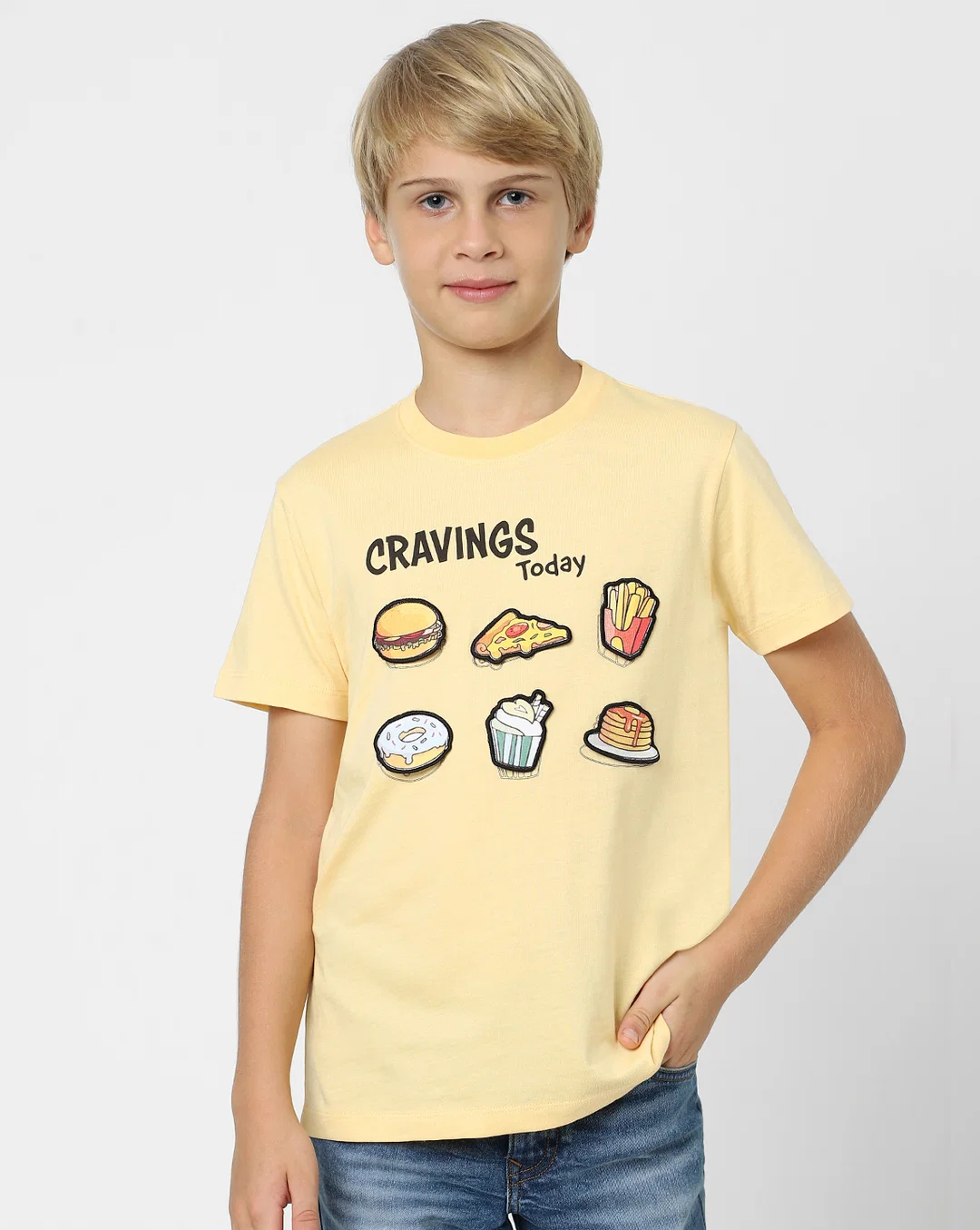 BOYS BEIGE GRAPHIC PRINT T-SHIRT - Image 2