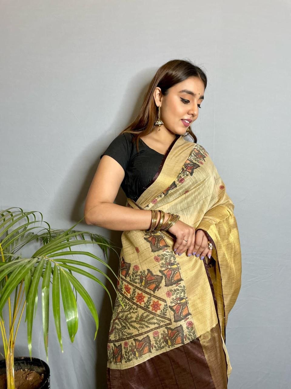 *Export Quality Ready To Wear Saree The Black Churidar Leggings * - Image 3