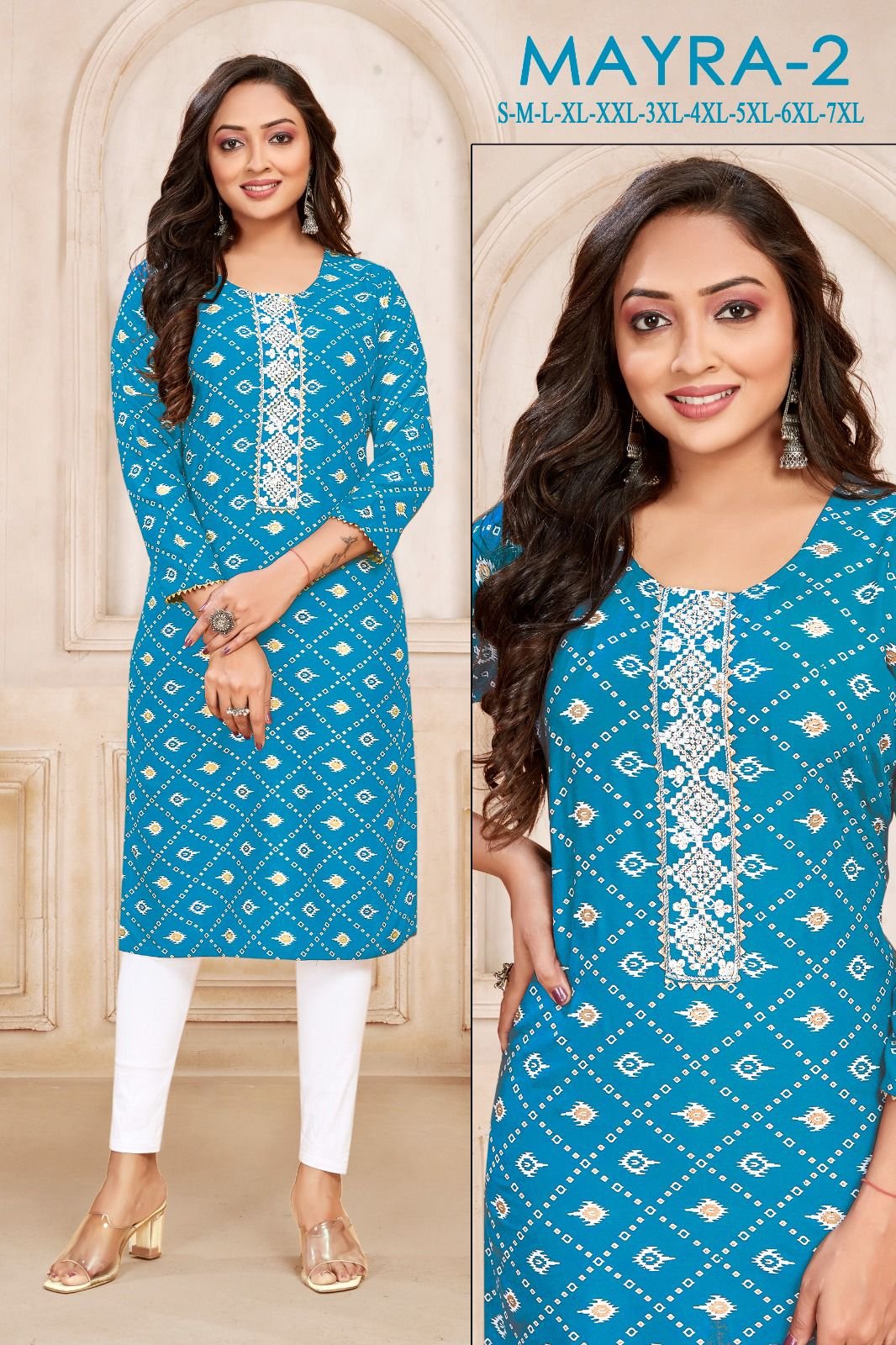 "**Mayra-2 Sangeet Knee Length Kurtis** - Image 2