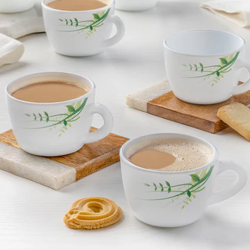 Leafy Grace Ceramic Tea Cup