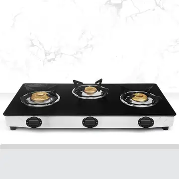 Black Double Burner Gas Stove