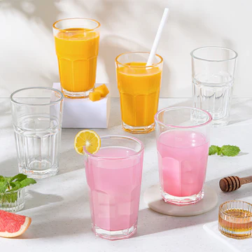 FreshSplash Colorful Juice & Water Glasses