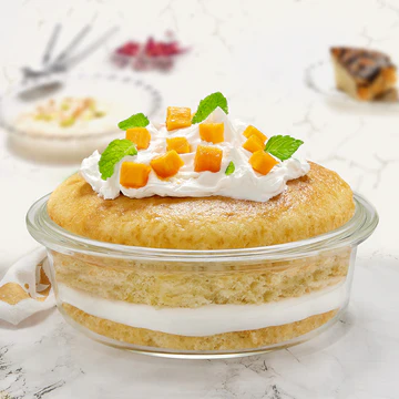 Glass Dessert Serving Dish with Lid