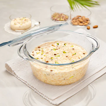 Crystal Clear Glass Casserole with Lid